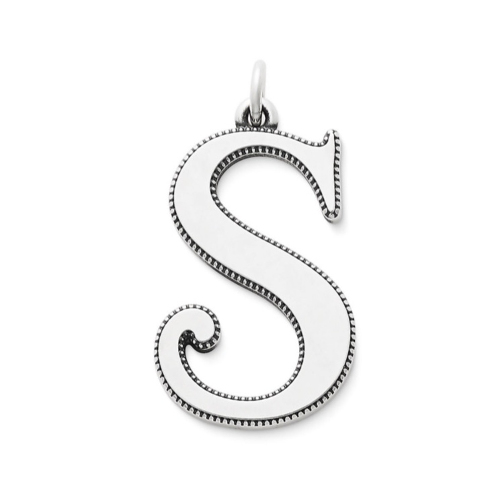 NIB James Avery Vintage Alphabet “S” pendant